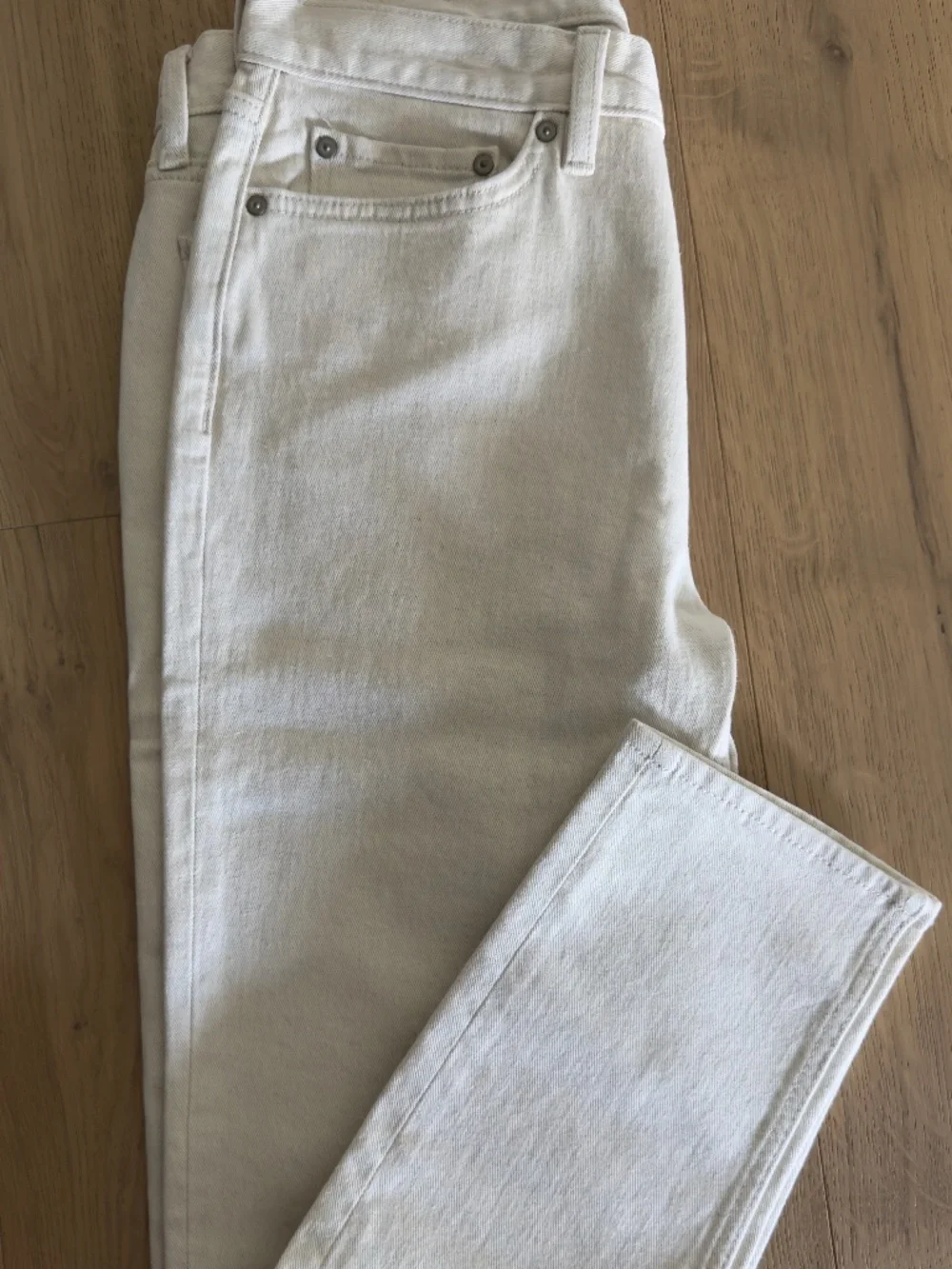 Banana Republic Travel Denim Jeans 5-Pocket Button - Ecru Wash